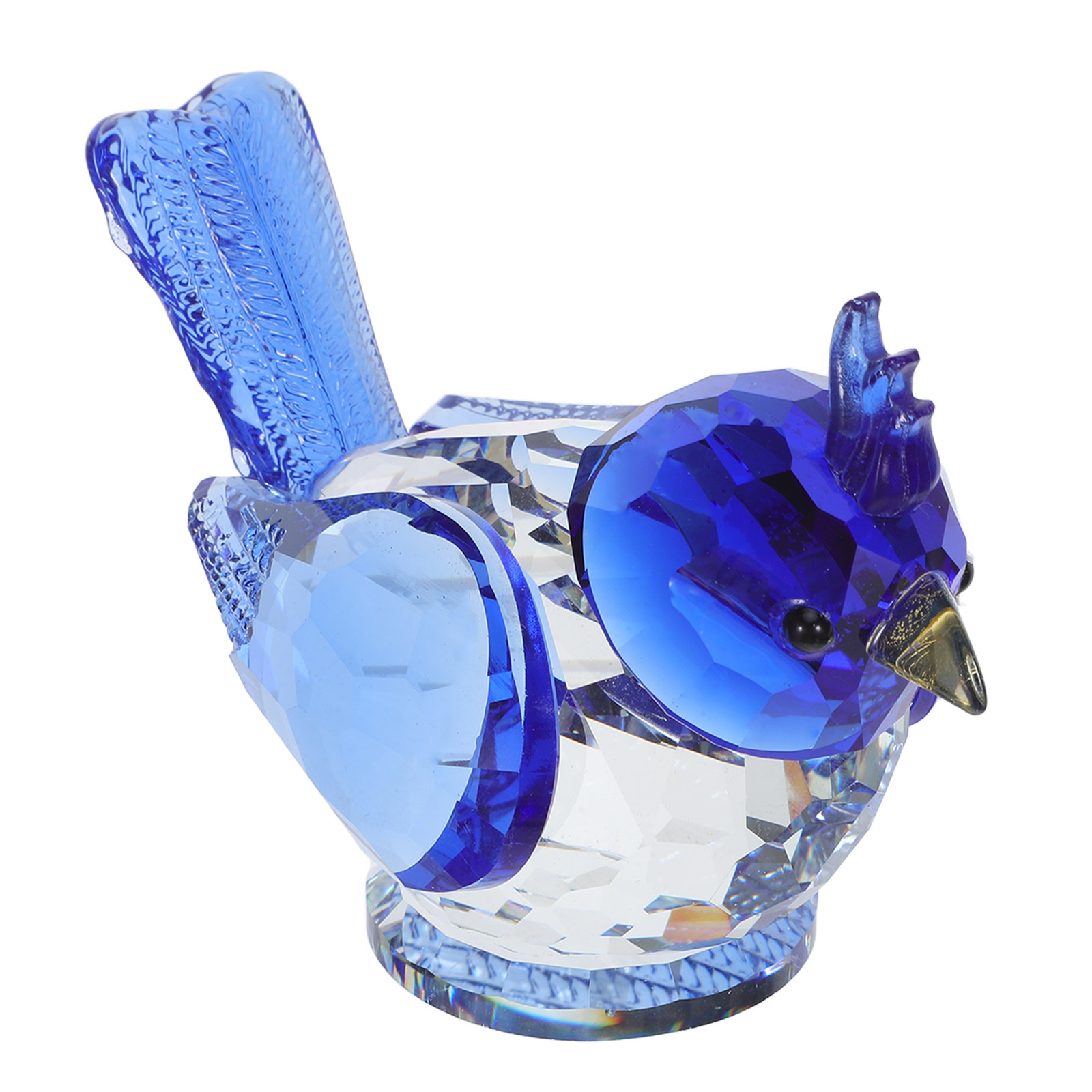 Paper Weight Crystal - 작은 크리스털 새 조각, 장식용 참새,