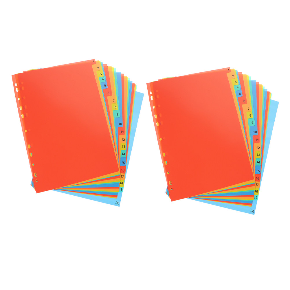 Tab Divider A4 - 2세트 파일 정리함, 문서용, 사무용 폴더,