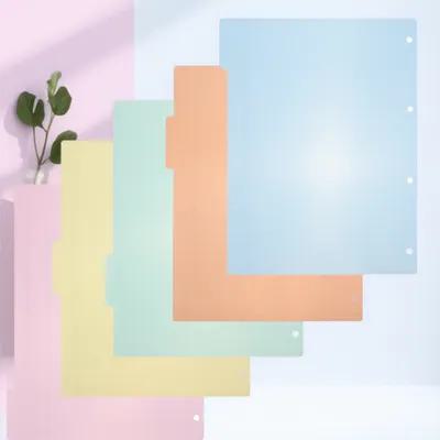Tab Divider A4 - 10개입, 다용도 플라스틱 인덱스 분리대, 다양한