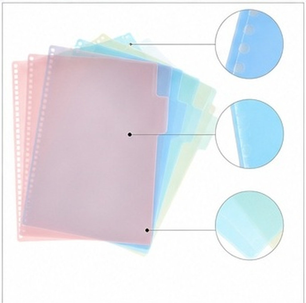 Tab Divider A4 - 6세트 색상 페이지 구분대, 인덱스 바인더