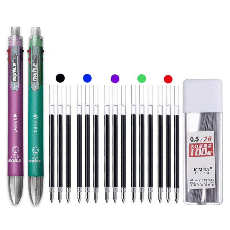 6 in 1 여러 가지 빛깔의 펜 볼펜 세트, 개폐식  - Staedtler Pencil Lumocolor 리뷰 및 가격