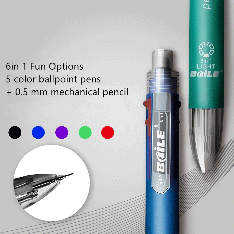 6 in 1 여러 가지 빛깔의 펜 볼펜 세트, 개폐식  - Staedtler Pencil Lumocolor 리뷰 및 가격