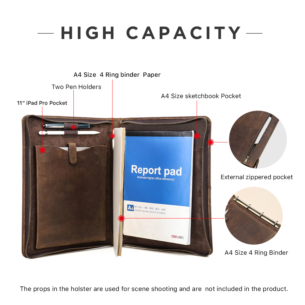 고급스러운 레트로 스타일의 A4 사이즈 소가죽 비즈니스 - Binder A4 Lever 리뷰 및 가격