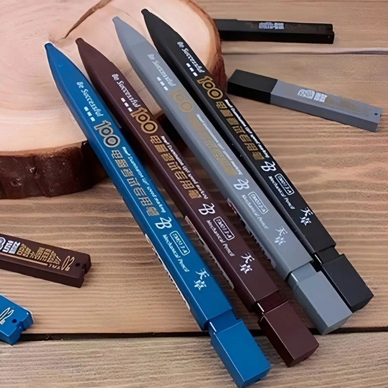 2B 샤프 펜 세트, 펜 1개와 6개의 샤프심 포함,  - Staedtler Pencil Lumocolor 리뷰 및 가격