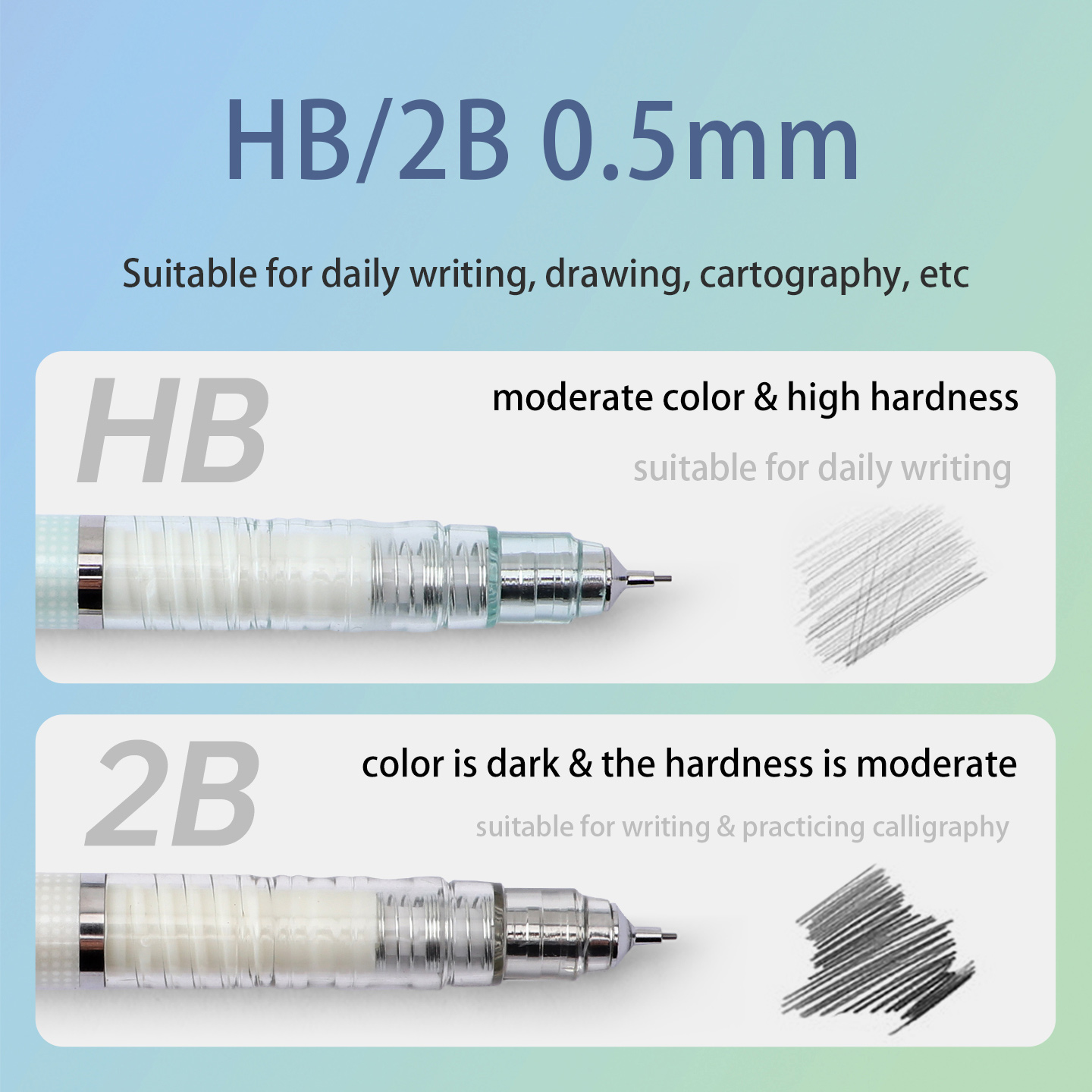 BAOKE 0.5 HB/2B 샤프펜슬 4색 배럴 저중심 - Mechanical Pencil 0.3 리뷰 및 가격
