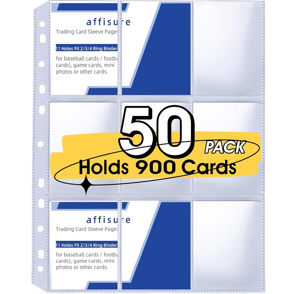 50팩 9포켓 카드 슬리브 900장 수납 양면 트레이딩 - Card Index Box 리뷰 및 가격