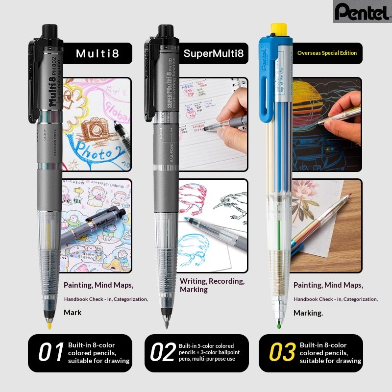 오리지널 일본 펜텔 아트 멀티 8색 샤프펜슬 세트 2. - Staedtler Pencil Lumocolor 리뷰 및 가격