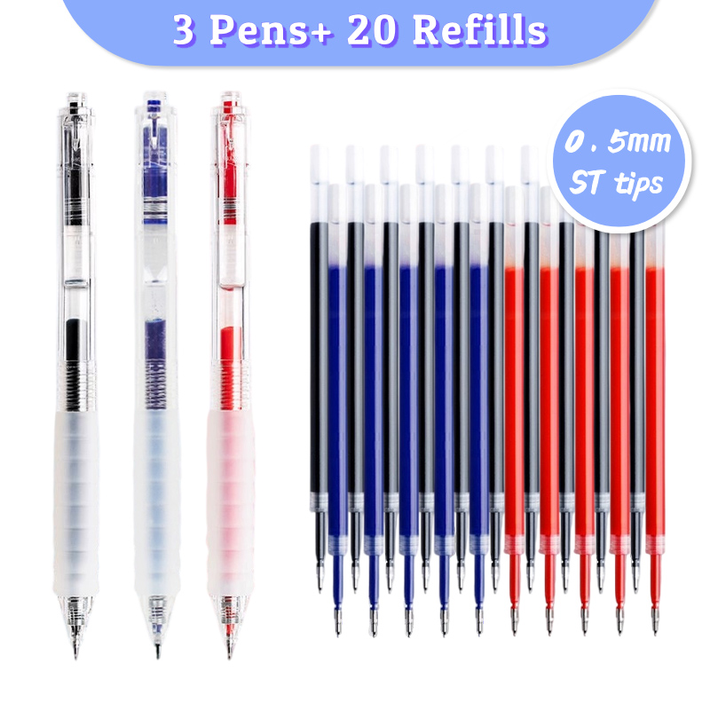 3 펜 20 리필 개폐식 젤 펜 세트 0.5mm ST  - Pilot Pen G2 리뷰 및 가격