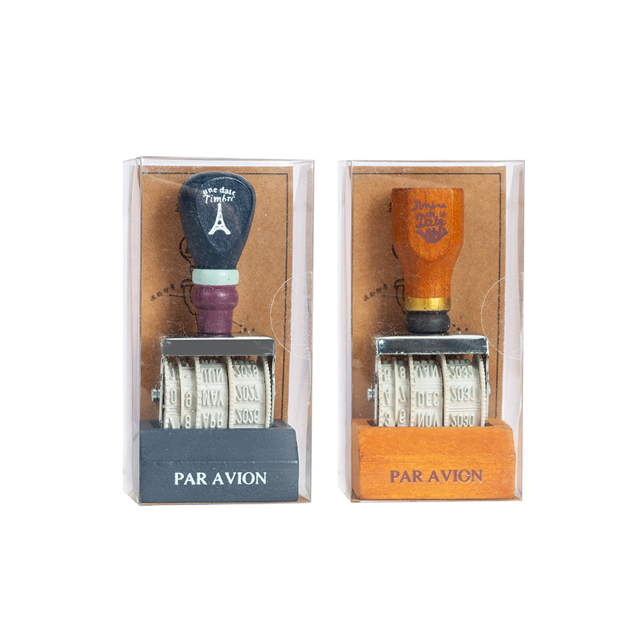 1개 레트로 나무 롤러 날짜 스탬프 DIY 수동 계정  - Rubber Date Stamp 리뷰 및 가격